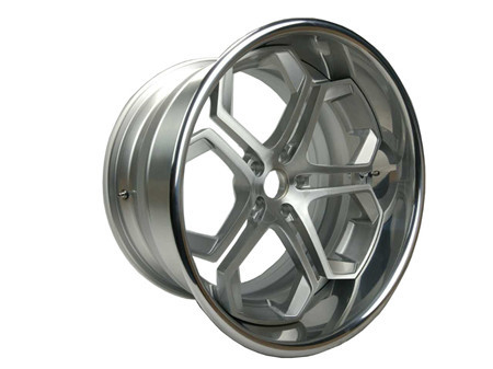 20 Inch Custom Forged Wheels 3 Piece Structure 6061 Aluminum Staggered Concave Wheels Polished Lips
